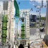 Tall Glass Bong Blue Matrix Perc Hookahs Bubbler Tjocka glasögon Vatten Bongs Heady Dab Oil Rig Smoke Pipes