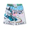 Męskie dresy multi wersje Wzór Drukuj Casablanca Hawaii Beach Seaside Holiday Short Set Men Men Men Hip Hop swobodne koszule Krótkie garnitur 230509