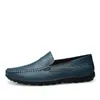 Elbise ayakkabıları gerçek deri erkek ayakkabılar rahat lüks marka resmi erkek somunlar moccasins İtalyan nefes alabilen kayma erkek tekne ayakkabıları artı boyut 230509