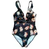 Женские купальники Plus Plus Size L4XL 4 Style Women's Mode Pict Swimsuit Big Plus Plus Print Print Ruffle Swimsuit Cervative Swimwear Beachwear Summer New Z0508