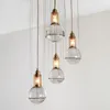 Lampes suspendues Boule de cristal postmoderne à tête unique E27 Led Lumières Lampe américaine Éclairage intérieur Lamparas Luminaires