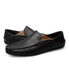 Zapatos de vestir Zapatos italianos para hombre Casual marca de lujo mocasines de verano para hombres mocasines de cuero genuino zapatos náuticos ligeros y transpirables JKPUDUN 230509