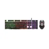 Speltangentbord och musuppsättning RGB lysande bakgrundsbelysning Mekanisk trådbunden Gamer -tangentbord 104 Keys USB för Tablet Desktop