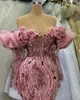 ASO EBI 2023 Arabiska sjöjungfru Pink Prom Dress Crystals Tärpad Sexig kväll Formell fest Second Reception födelsedagsengagemang klänningar klänningar mantel de soiree sh0148