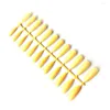 Faux Ongles 1/2/3/5 Longs Faux Courts Charme Press-on Handheld Ongle Manucure DIY Beauté Accessoires Petits Conseils Jaune