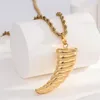 Chaînes collier pendentif pour femmes mode corne Design africain Dubai plaqué or bijoux fête mariage mariée Costume cadeau