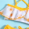 Traje de baño de dos piezas para niñas y niños, conjunto de Bikini estilo vendaje para niños, Bikini Bandage para bebés, traje de baño Infantil, ropa de playa