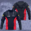 Q6RK 2023 Fashion F1 Męskie kurtki z kapturem bluza Formula 1 Drużyna wyścigowa 3D czerwona druk drogowa wyścigowa Kid Casual Bull Pullover 8gox