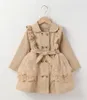 Płaszcz ubrania siatka dziecko 2023 Odzież ciepłe dzieci moda wiosna wiatraka kurtki dla dzieci długie dzieci