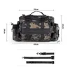 Visaccessoires Waterdichte viszak Kruislichaam Sling Visserij Tackle Rugzak met staafhouder Doos Opslag Militaire Outdoor Compact Lure Bag 230506