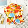 Sets pakken Summer Boys Clothing Sets Cartoon mode huis print shirt shirt shirt kleren voor kinderen meisjes strand vakantie stijl baby sport pakken 230508