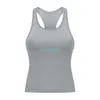 LL Gym Yoga BH Backless Crop Top Vrouwen Ronde Hals Met Gym Off Shoulder Sexy Tank Tops Fitness Cami Casual Zomer