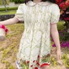 Abiti da ragazza 2023 Fashion Summer Party Dress Princess Maniche a sbuffo Bambini Fiore Abbigliamento di lusso per adolescenti