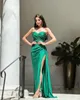 Sweetheart prom Dresses Thigh Slit Green Party Evening Jurk Ploes Lange speciale gelegenheid jurk