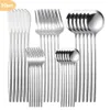 Ensembles de vaisselle 30pcs6sets ensemble de couverts en acier inoxydable pour la cuisine vaisselle couteau fourchette cuillère ensemble voyage couverts ensemble vaisselle ensemble de plats 230506