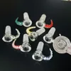 ACOOK Verre Bong Bols Pipes 5mm Diapositives épaisses bongs fumer pièce de couleur rose capiteux grossistes plates-formes pétrolières pièces 14/18 slide dab