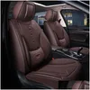 Car Seat Covers Accessory Er For Sedan Suv Durable High Quality Leather Five Seats Set Cushion Including Front And Rear Ers Fl Ered Dhu9Q