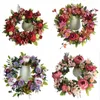 Flores decorativas Simulação Grinales de flores peônias para decoração de portas ou parede Recepção de casamento decoração de casa com ribbo artificial e de seda