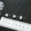 Pendanthalsband Dayoff Zircon Flower Shape Chokers Transparent Invisible Fishing Line Simple Necklace Jewelry for Women N37