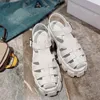 Sandálias de grife de gandalas femininas monólito plataforma sâmbio slides de espuma de luxo sapateiro de praia grossa sapatos de borracha de borracha de moda ao ar livre