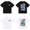 T-shirt de roupas de moda de grife camisetas Little Trend marca Trapstar Crazy Truck estampada de alta qualidade e peso duplo de algodão de manga curta camiseta para homens e mulheres