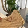 Designer Bag Re-Edition 2005 Straw Shopping Fashion Luxury Ladies Handbag Shoulder Crossbody Beach Bag Summer Travel Woven Bag Purse