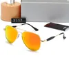 Солнцезащитные очки бренда женщины Классические винтажные сплавные рамки с сплавкой