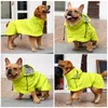 Regenmäntel INVWO Haustier-Nylon-wasserdichter Poncho, Regentage für Hunde, erhältlich in allen Jahreszeiten, verstellbarer und reflektierender Regenmantel, XSXXL-Größe