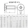 Новый M1,6 M2 M2,5 M3 M4 M5 M6 M8 Black Grade 10.9 Стальная DIN7991 шестиугольная шестигранная шестигранная головка.