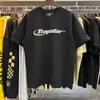 Projektant Fashion Clothing Tshirt Tees American Trendy Trapstar Gradient Letter Printing 230G podwójna przędza Czysta bawełniana koszulka z krótkim rękawem dla mężczyzn