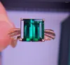 Кластерные кольца E021 Турмалиновое кольцо Fine Jewelry Solid 18k Gold Nature Green Gemstones 4.3ct Diamonds для женщин присутствующих