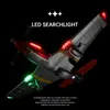 Electric/RC Aircraft XK A280 RC Plane 2.4G 4CH 3D6G Mode Aircraft P51 Fighter Simulator with LED Searchlight RC Airplane Toys for Children Adults 230509