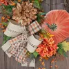 Decorative Flowers Pumpkin Fall Wreath For Front Door Unique Design & Handcraft Autumn Decorations Home Party Harvest Festival Indoor