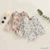 Maillot de bain deux pièces pour enfants filles, imprimé Floral, manches longues, à volants, combinaison, vêtements de plage, maillots de bain pour enfants