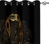 Rideau noir or Cool Style Scorpion Design pour vent et ombre Durable décoration de la maison salon chambre