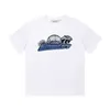 Designer Fashion Clothing T-shirt Tees Trapstar blauw wit luipaard hoofd printen korte mouw zomerse heren los katoenen t-shirt ronde nek trend te koop