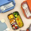 Dinnerware Sets Convenient 1 Set Practical Picnic Lunch Container With Tableware Reusable Bento Box Portable School Supply