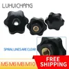 New 10/5 PCS M5 M6 M8 M10 Plum Hand Tighten Nuts Handle Thread Star Mechanical Black Thumb Nuts Clamping Knob Manual Nuts