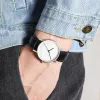 ساعة معصم مشاهدة الرجال فائقة الفولاذ الفولاذ التناظرية Quartz Wristwatch الموضة زوجين يشاهدان بسيطة مقاومة للماء شبكة مقاومة للصدأ