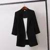Women's Suits Blazers Fashion Jacket Solid Color Yellow Black Cotton Fabric Loose Oversize Coat Spring Summer Jackets OL Suit 230509