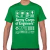 Męskie koszule topy koszulka Męska armia korpusu inżynierii multi -tanding podstawowy czarny maniak krótki męski tshirt xxxl