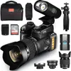 Digitale camera's G-ANICA Digitale camera 33MP DSLR-camera met 24x Telepo Lens Professional Digital Camera 1080p Videocamera 7626