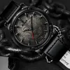 Wristwatches Punk Men's Quartz Movement Watch Cool Wolf Pattern Dial Leather Strap Fashion Wristwatch Gifts For Men And Kids Steampunk Clock