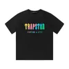 Designer Fashion Clothing Tshirt Tees Trapstar Rainbow Serviette Broderie Street Trend marque Ins Cotton Loose Short Sleeve Shorts Sports Set Summer Luxury Casual top