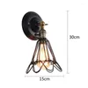 Wall Lamps American Country Retro Wrought Iron Style Cafe Restaurant Cage Lamp