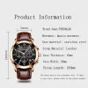 Montres-bracelets Top marque hommes montre POEDAGAR mode affaires automatique Date pointeur lumineux bracelet en cuir étanche horloge militaire