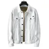 Herren Jacken Frühling Herbst Baumwolle Jeansjacke Herren Kleidung Korea Lässige Einreiher Jeansjacke Herrenmode Weiß Slim Cowboy Jacken 230509