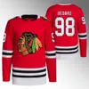 Camisa Connor Bedard Blackhawks Jonathan Toews Anders Bjork Jakub Pour Caleb Jones Seth Jones Connor Murphy Jarred Tinordi Andreas Athanasiou Colin Blackwell