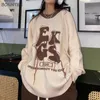 Mężczyzn Swetery Pullover Huruf Wanita Longgar HARAJUKU Streetwear Musim Gugur Sweter Bergaya Lembut Gaya retro amerika tarik femme rajutan rumbai 230509