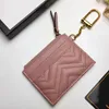 Auto Keychains Unisex Designer Key Pouch Fashion Cow Lederen Purse Keyrings Mini Wallets Coin Credit Card Holder 5 Colors Epacket Y23058